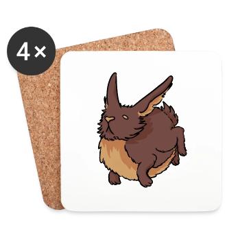 Hare - Coasters (set of 4) - white - Front