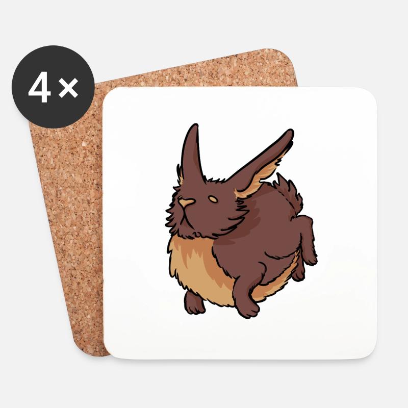 Hase - Untersetzer (4er-Set) - Weiß