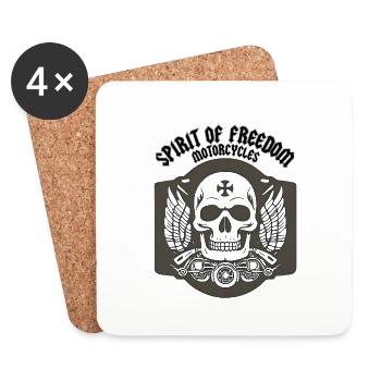 DE LIBERTÉ - Dessous de verre (lot de 4) - blanc - Devant