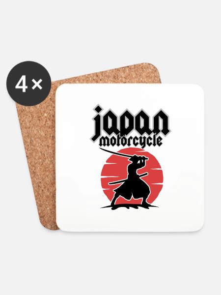 Japan Motorcycle - Untersetzer (4er-Set) - Weiß