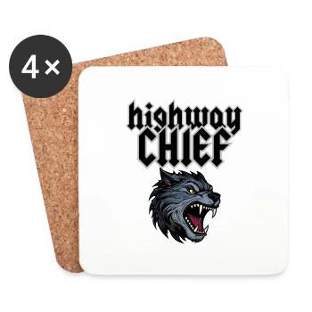 Highway Chief - Untersetzer (4er-Set) - Weiß - Vorne