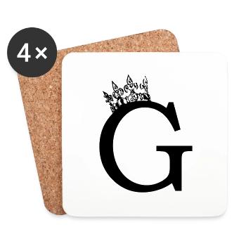 krone G - Untersetzer (4er-Set) - Weiß - Vorne