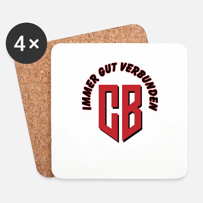 CB immer gut verbunden - Untersetzer (4er-Set) - Weiß