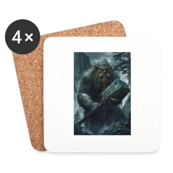 Cadeau géant de la mythologie norvégienne - Dessous de verre (lot de 4) - blanc - Devant