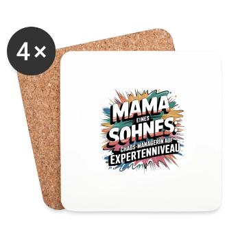 Mama Chaos - Coasters (set of 4) - white - Front