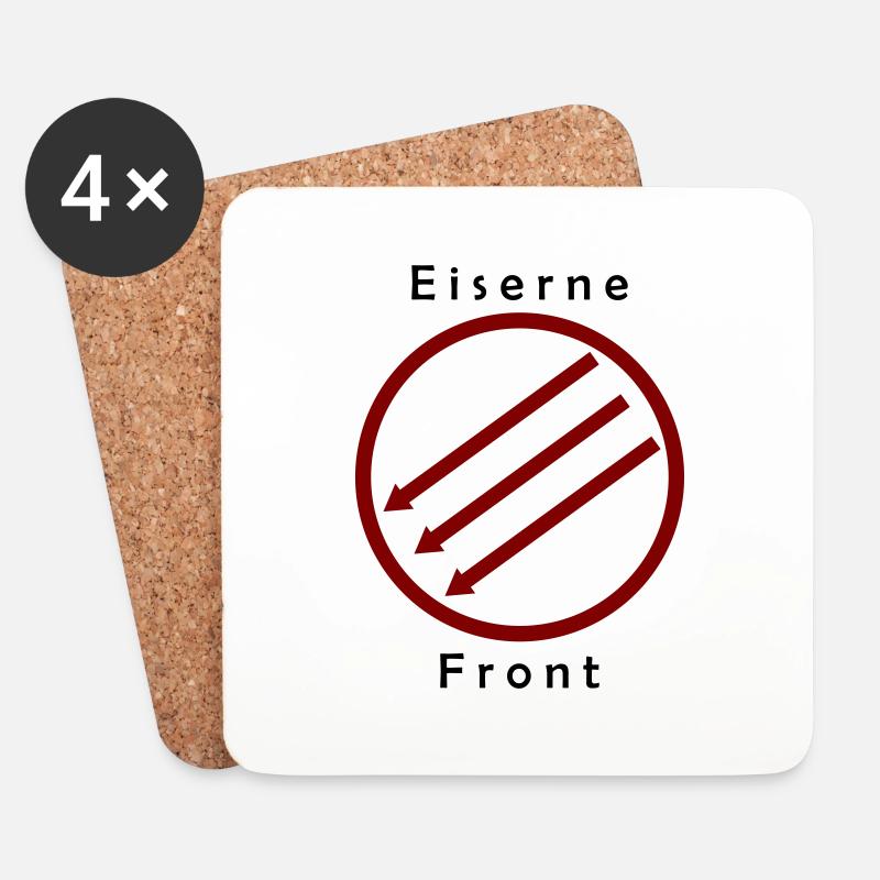 Eiserne Front - Drei Pfeile - Untersetzer (4er-Set) - Weiß
