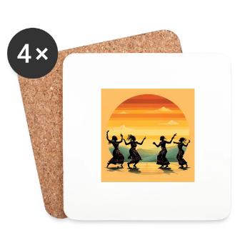 Honduras Catracha Pride Cadeau - Dessous de verre (lot de 4) - blanc - Devant