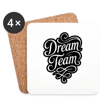 Dream Team - Untersetzer (4er-Set) - Weiß - Vorne