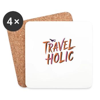 Travel Vacation Travel Gift - Coasters (set of 4) - white - Front