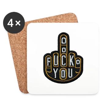 Va te faire foutre - Dessous de verre (lot de 4) - blanc - Devant