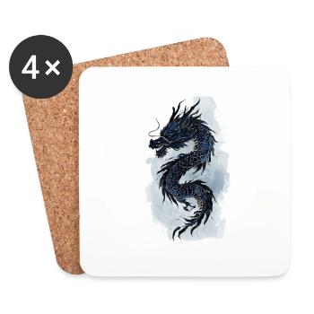 Dragon China Mythology Gift - Coasters (set of 4) - white - Front