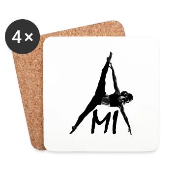ami graceful woman - Coasters (set of 4) - white - Front