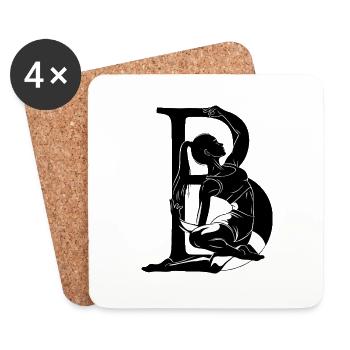 B graceful - Coasters (set of 4) - white - Front