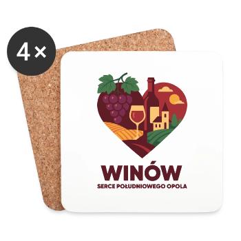 Winów – the heart of southern Opole - Coasters (set of 4) - white - Front