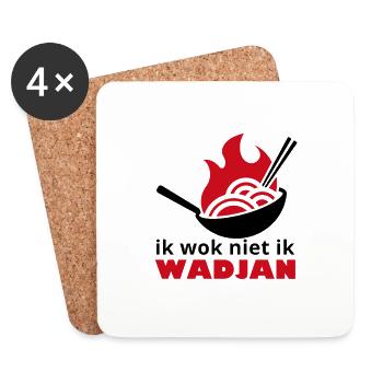 INDONET I wok pas I Wadjan - Dessous de verre (lot de 4) - blanc - Devant