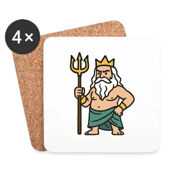 poseidon comic - Untersetzer (4er-Set) - Weiß - Vorne