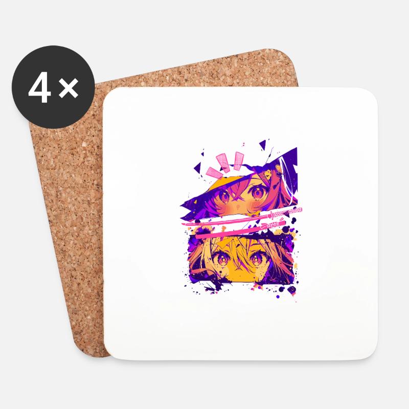 AnimeLover - Untersetzer (4er-Set) - Weiß