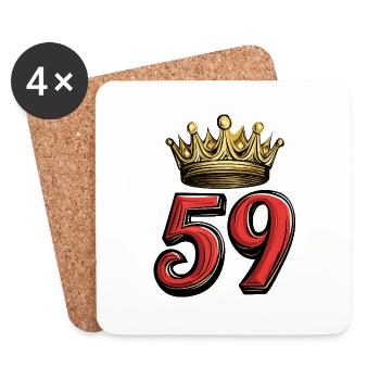 59 Number Krone - Coasters (set of 4) - white - Front