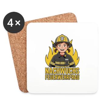 Nachwuchs Feuerwehrfrau – Tatütata! - Untersetzer (4er-Set) - Weiß - Vorne