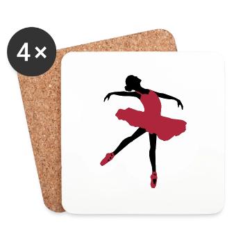ballet girl - Coasters (set of 4) - white - Front