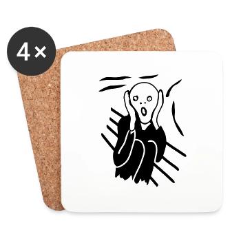 Scream - Coasters (set of 4) - white - Front