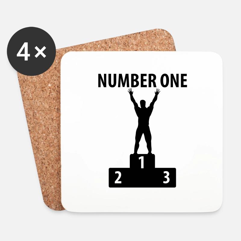 Number One - Untersetzer (4er-Set) - Weiß