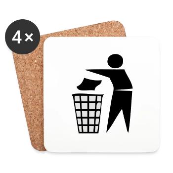 keep tidy - Untersetzer (4er-Set) - Weiß - Vorne