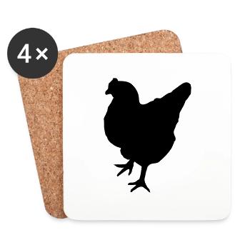 chicken - Untersetzer (4er-Set) - Weiß - Vorne