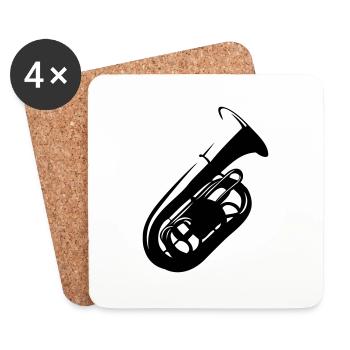 tuba - Untersetzer (4er-Set) - Weiß - Vorne