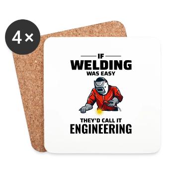 Welding Welder Metal Construction Ironworker - Coasters (set of 4) - white - Front