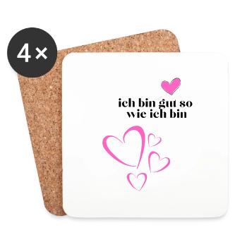 ich bin gut so wie ich bin - Untersetzer (4er-Set) - Weiß - Vorne