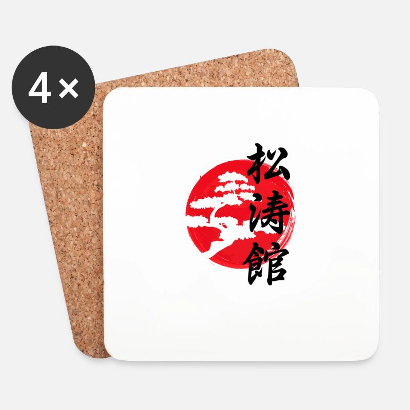 Karate Shotokan Baum Logo - Untersetzer (4er-Set) - Weiß