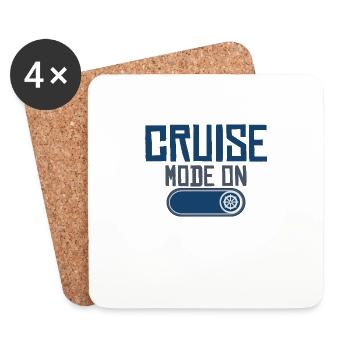 Croisière croisière bateau de croisière vacances - Dessous de verre (lot de 4) - blanc - Devant