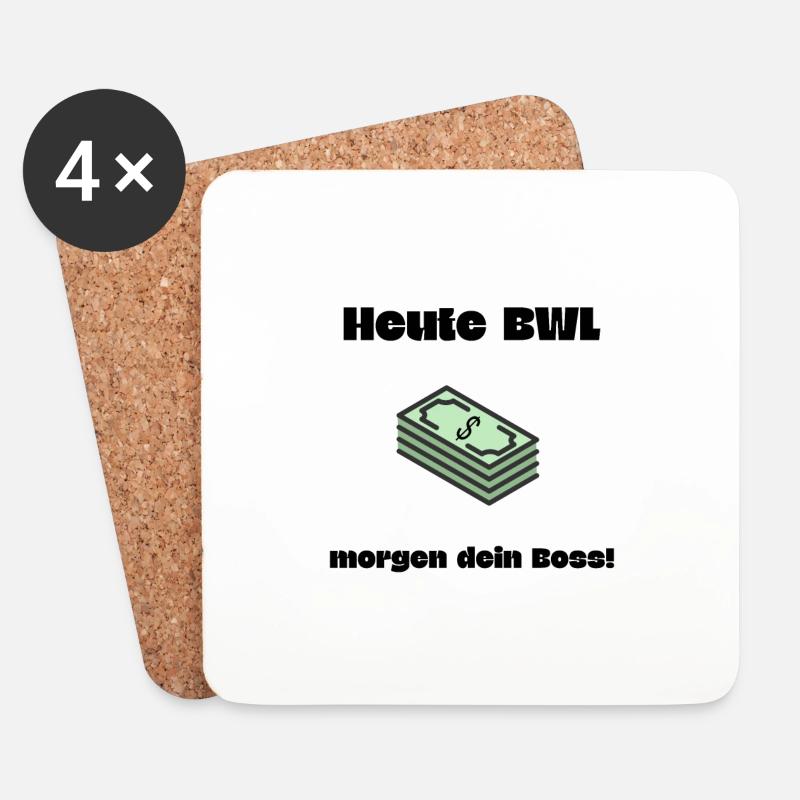 BWL Boss Spruch Geschenk BWL Student - Untersetzer (4er-Set) - Weiß
