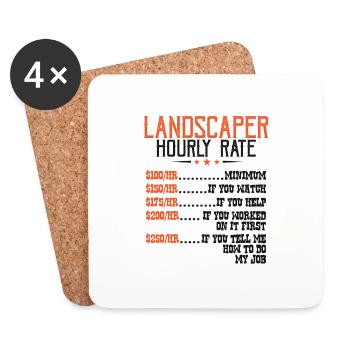 Gardennursery Gardener Landscape Gardener - Coasters (set of 4) - white - Front