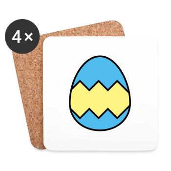 Easter egg colorful - Coasters (set of 4) - white - Front