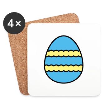 Easter egg colorful - Coasters (set of 4) - white - Front