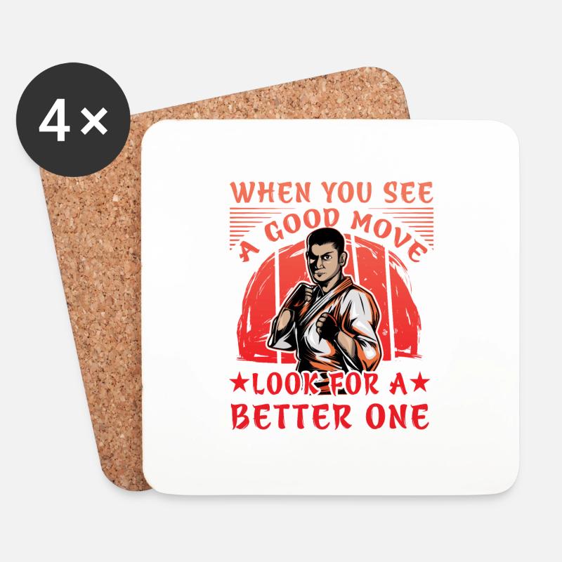 When you see a good Move look for a better one - Coasters (set of 4) - white