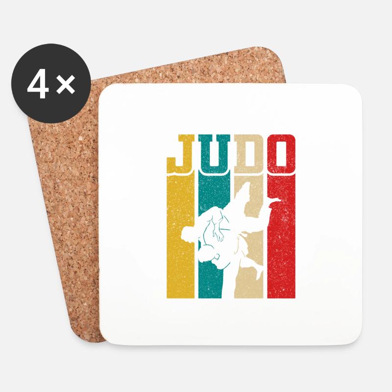 Judo - Untersetzer (4er-Set) - Weiß