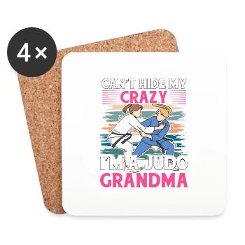 Can't hide my crazy I'm a Judo Grandma - Coasters (set of 4) - white - Front