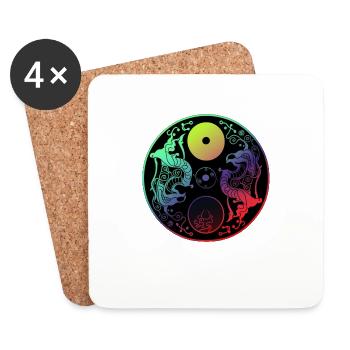 Yin Yang - Coasters (set of 4) - white - Front
