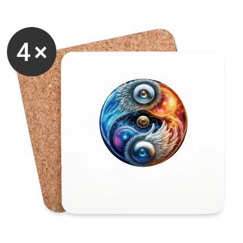 Yin Yang - Coasters (set of 4) - white - Front