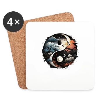 Yin Yang - Coasters (set of 4) - white - Front