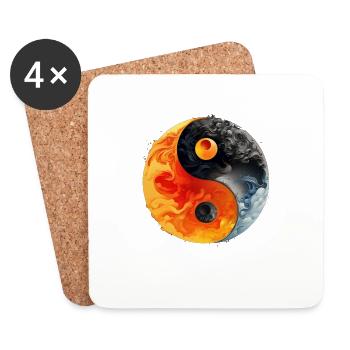 Yin Yang - Coasters (set of 4) - white - Front