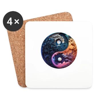 Yin Yang - Coasters (set of 4) - white - Front