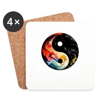 Yin Yang - Coasters (set of 4) - white - Front