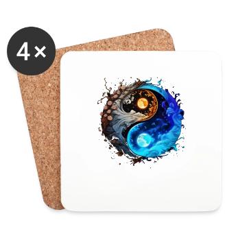 Yin Yang - Coasters (set of 4) - white - Front