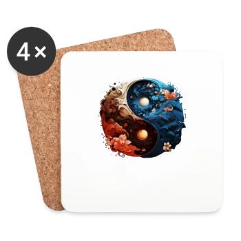 Yin Yang - Coasters (set of 4) - white - Front