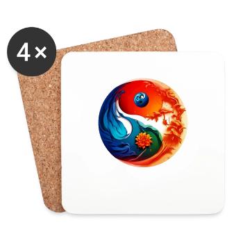 Yin Yang - Coasters (set of 4) - white - Front