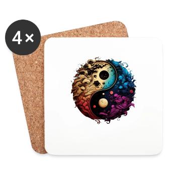 Yin Yang - Coasters (set of 4) - white - Front